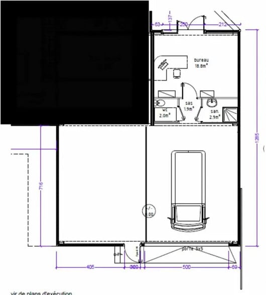 Local d’activités dans Marcheprime à louer - Plan d’étage – Image 2 sur 3
