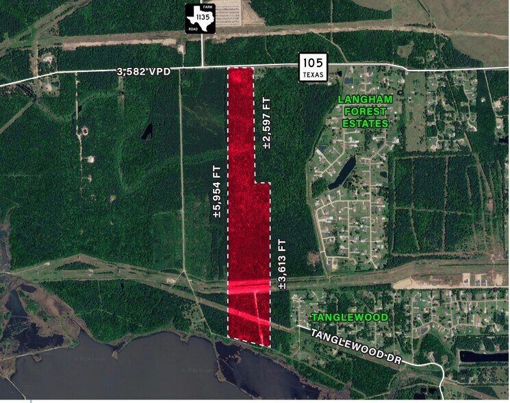14677 FM 105, Orange, TX à vendre - Aérien – Image 2 sur 3
