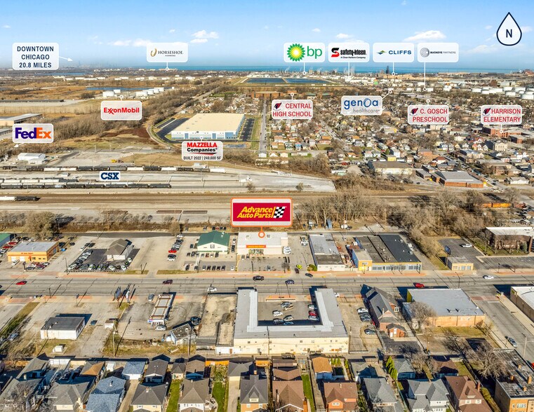 1200 W Chicago Ave, East Chicago, IN à vendre - Aérien – Image 3 sur 5