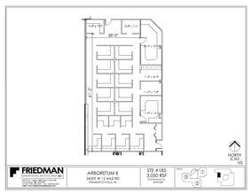 34505 W 12 Mile Rd, Farmington Hills, MI à louer Plan d’étage– Image 1 sur 2