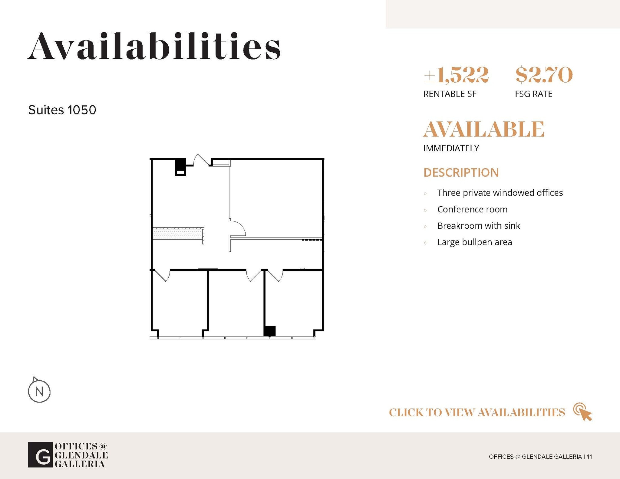 100 W Broadway, Glendale, CA à louer Plan d’étage– Image 1 sur 1