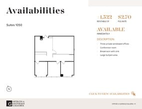 100 W Broadway, Glendale, CA à louer Plan d’étage– Image 1 sur 1