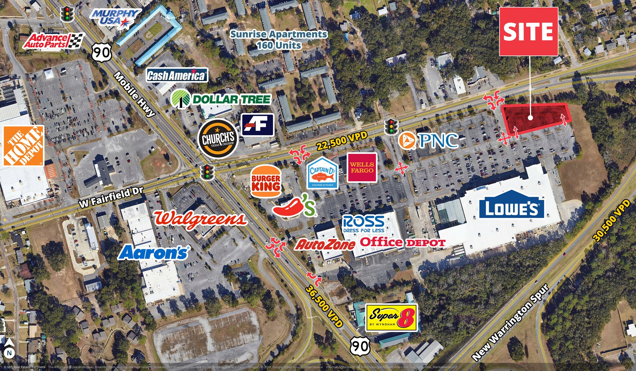 4301 W Fairfield Dr, Pensacola, FL à vendre Aérien– Image 1 sur 2