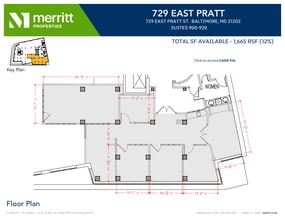 729 E Pratt St, Baltimore, MD à louer Plan d’étage– Image 1 sur 1