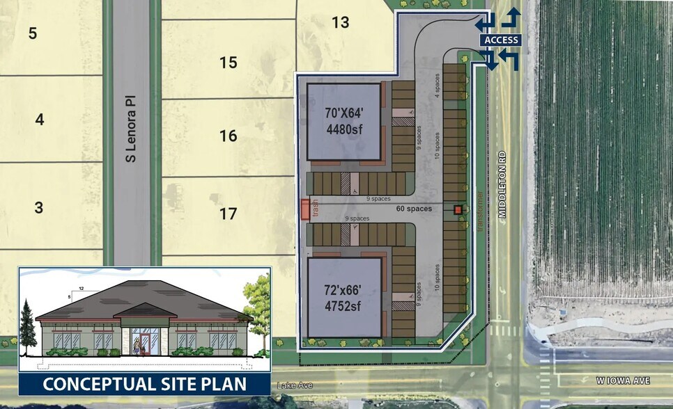 Iowa Ave, Nampa, ID à vendre - Plan de site – Image 3 sur 5