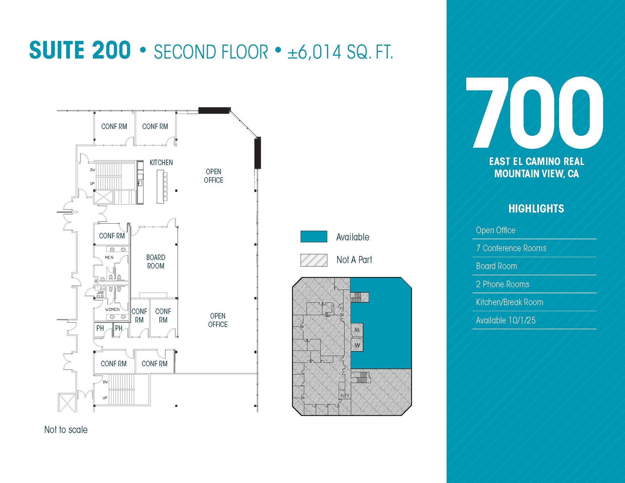 700 E El Camino Real, Mountain View, CA à louer Plan d’étage– Image 1 sur 1