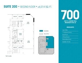 700 E El Camino Real, Mountain View, CA à louer Plan d’étage– Image 1 sur 1