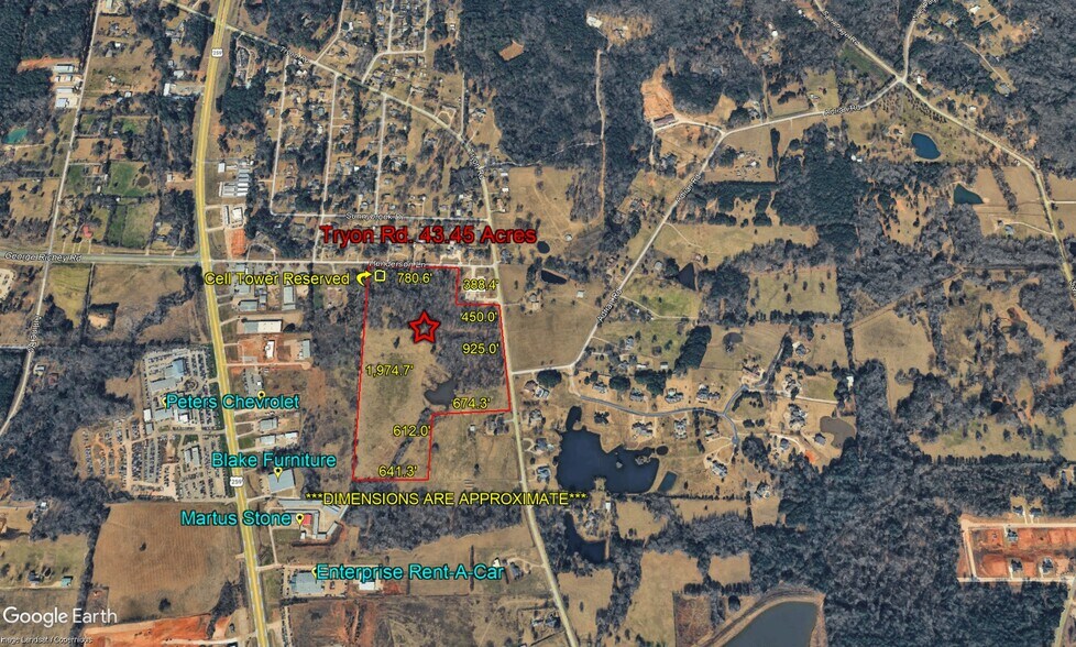 Tryon Rd. 43.95 Acres, Longview, TX à vendre - Photo principale – Image 1 sur 1