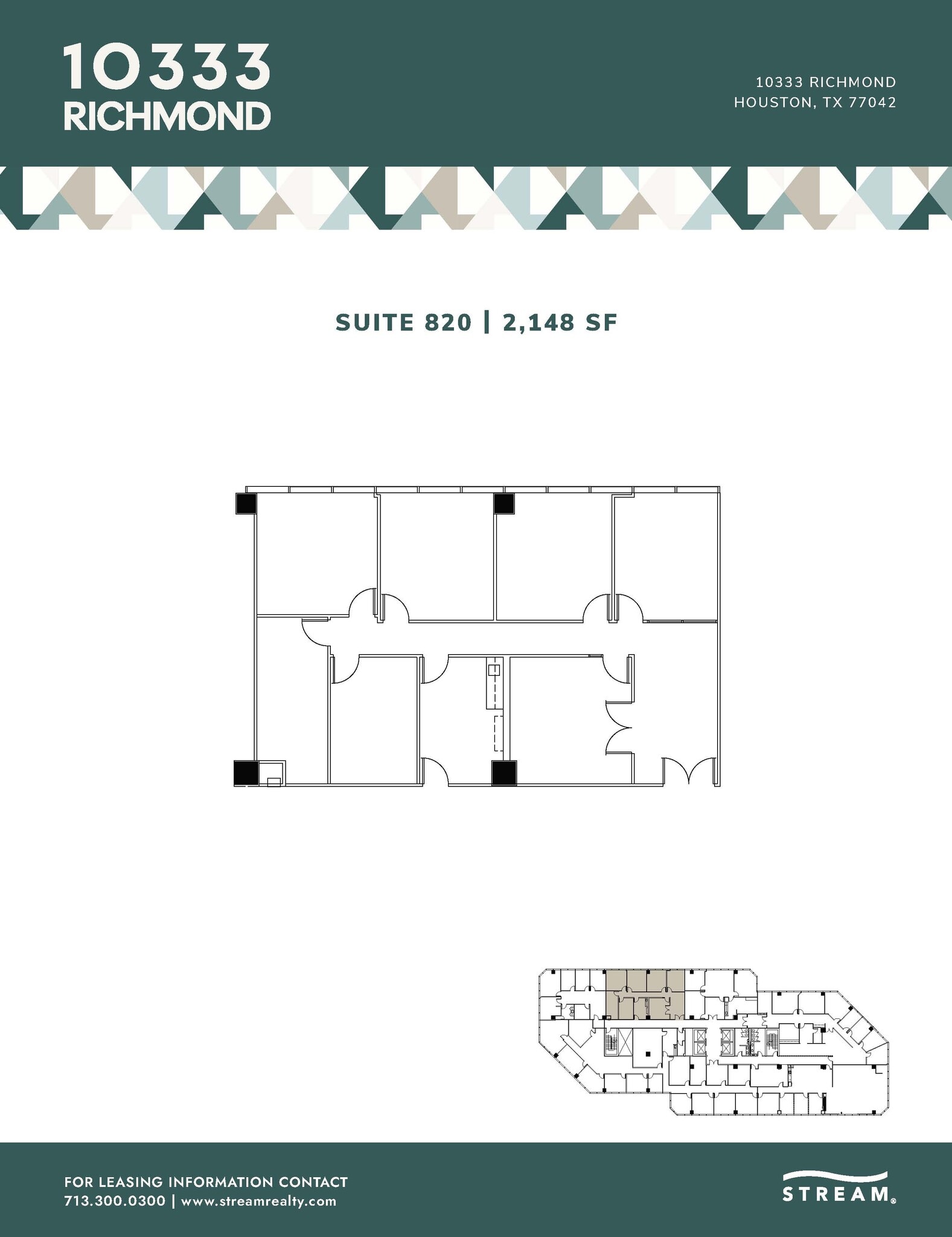 10333 Richmond Ave, Houston, TX à louer Plan d’étage– Image 1 sur 1