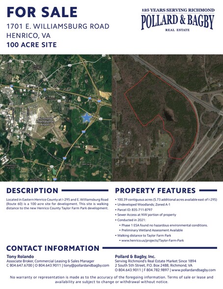 1701 E Williamsburg Rd, Sandston, VA à vendre - Photo de l’immeuble – Image 1 sur 12