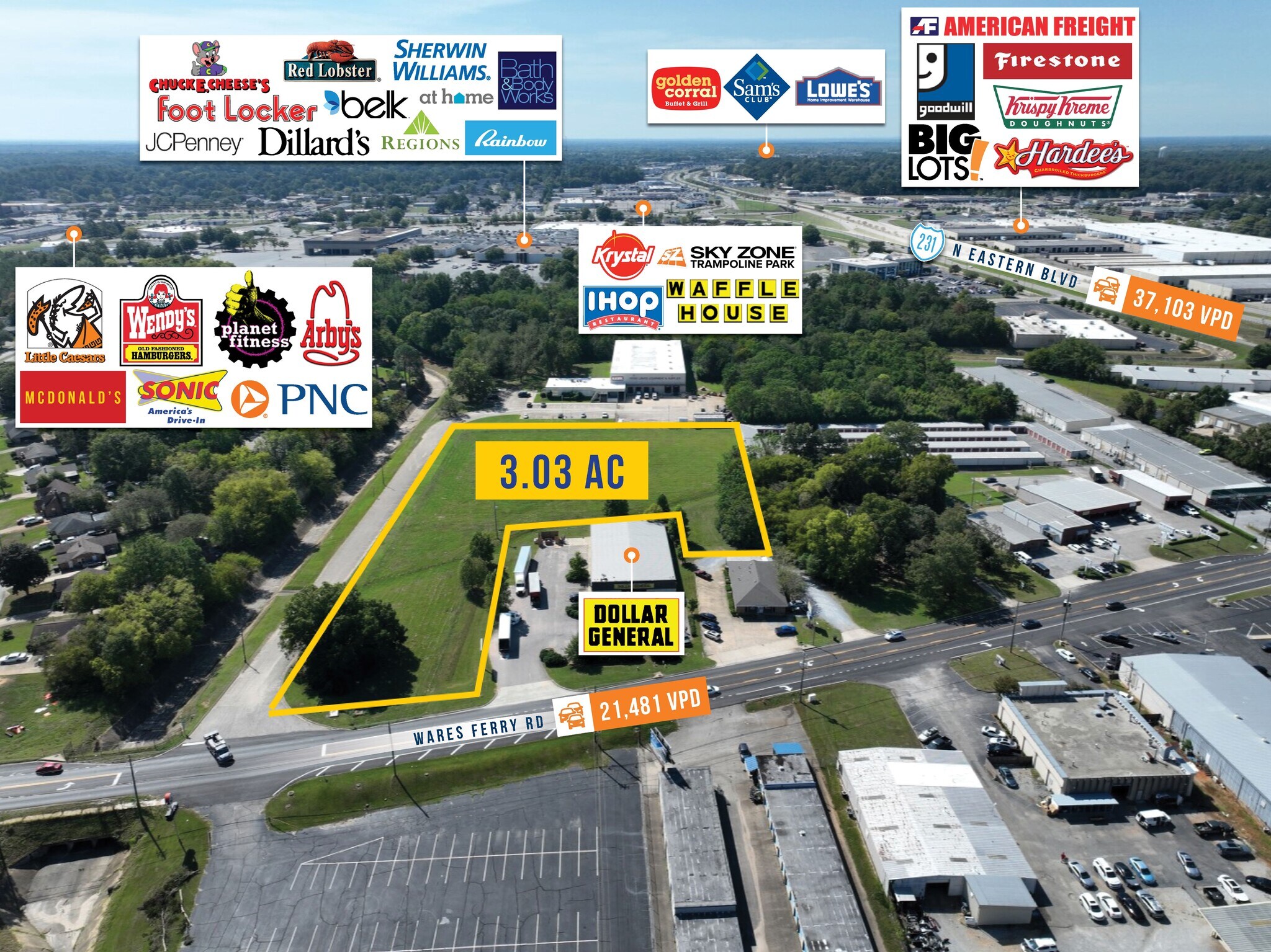 5568 Wares Ferry rd, Montgomery, AL à vendre Photo principale– Image 1 sur 4