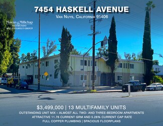 Plus de détails pour 7454 Haskell Ave, Van Nuys, CA - Logement à vendre