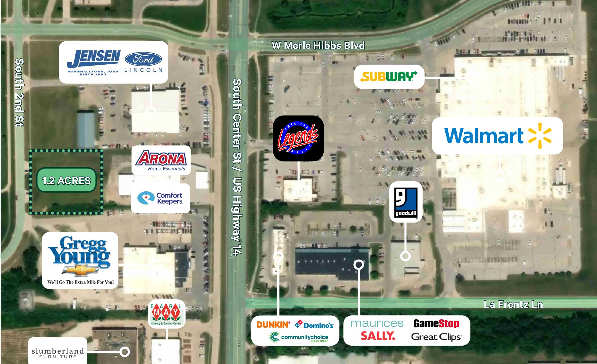 2901 S Center St, Marshalltown, IA à louer Aérien– Image 1 sur 3