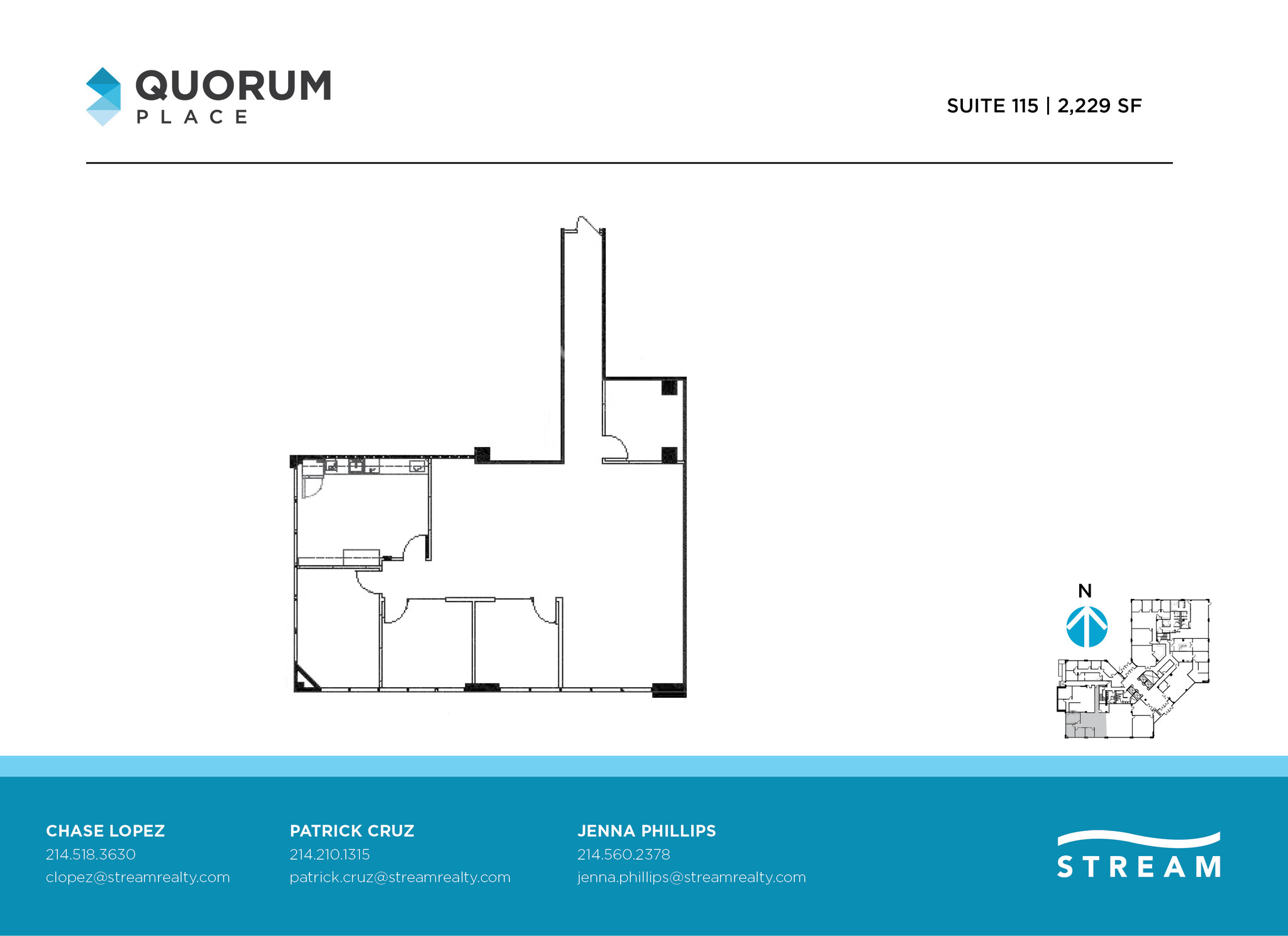 14901 Quorum Dr, Dallas, TX à louer Plan d’étage– Image 1 sur 1