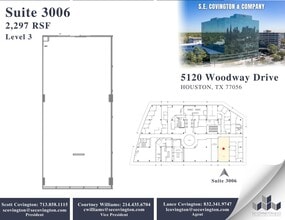 5120 Woodway Dr, Houston, TX à louer Plan d’étage– Image 1 sur 2