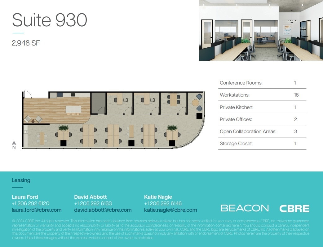 1100 Olive Way, Seattle, WA à louer Plan d’étage– Image 1 sur 1