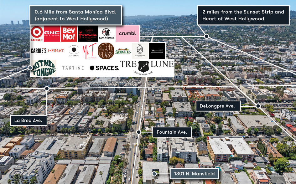 1301 N Mansfield Ave, Los Angeles, CA à vendre - Aérien – Image 3 sur 20