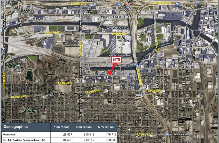1230 W Bruce St, Milwaukee, WI à louer - Aérien – Image 2 sur 15