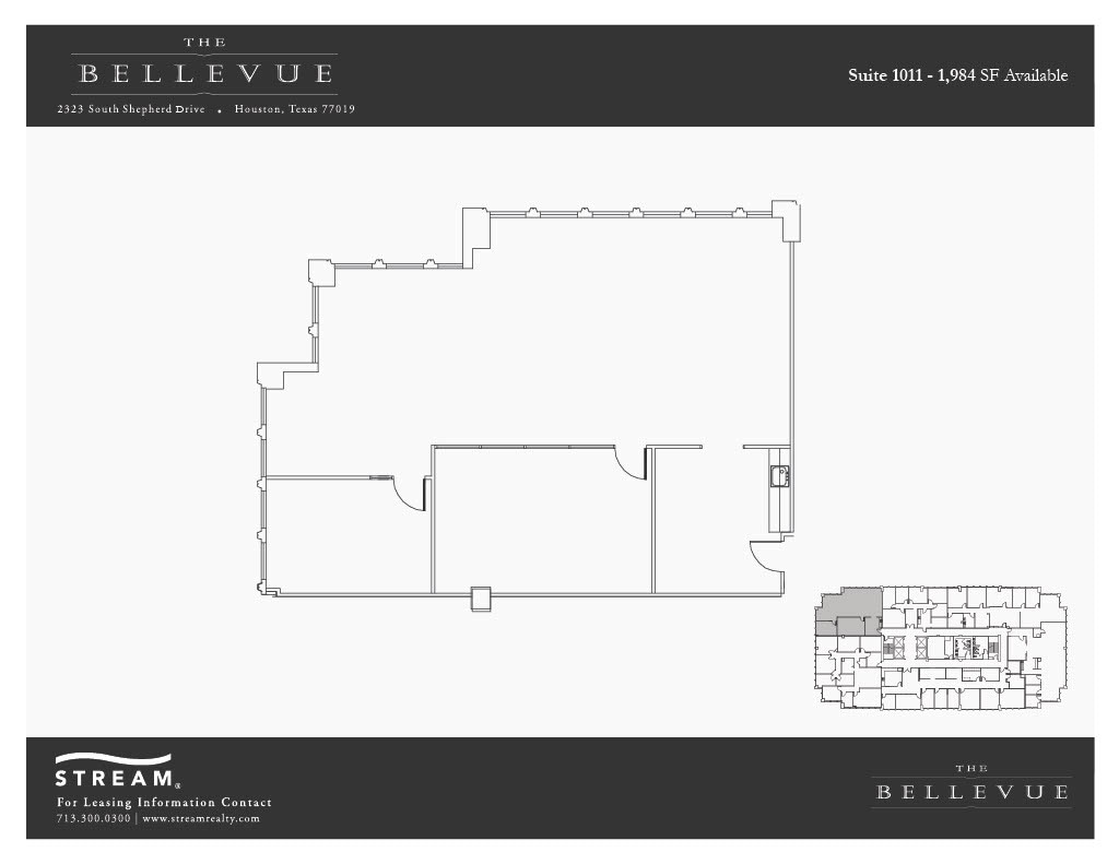 2323 S Shepherd Dr, Houston, TX à louer Plan d’étage– Image 1 sur 1