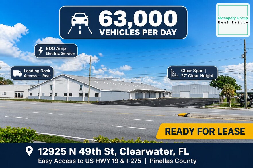 12925 N 49th St, Clearwater, FL à louer - Photo principale – Image 1 sur 23