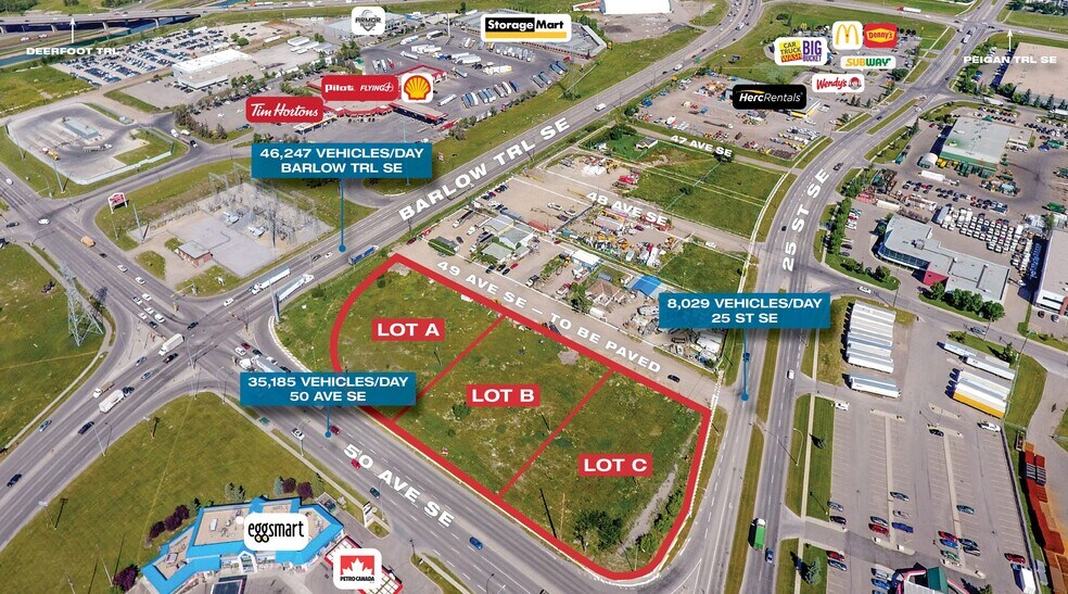 2525 49 Av SE, Calgary, AB à vendre - Aérien – Image 2 sur 5