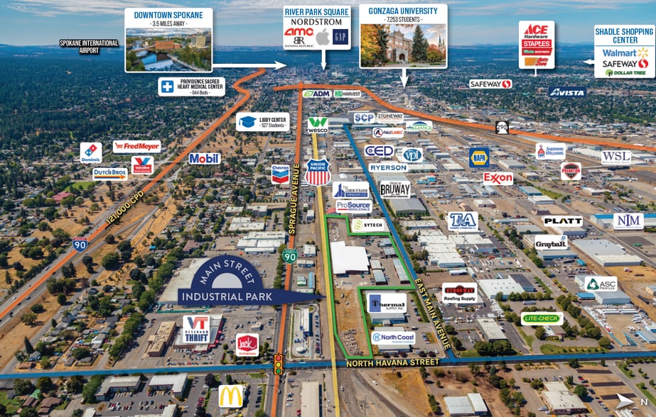 4020 E Main Ave, Spokane, WA à louer - Aérien – Image 3 sur 3
