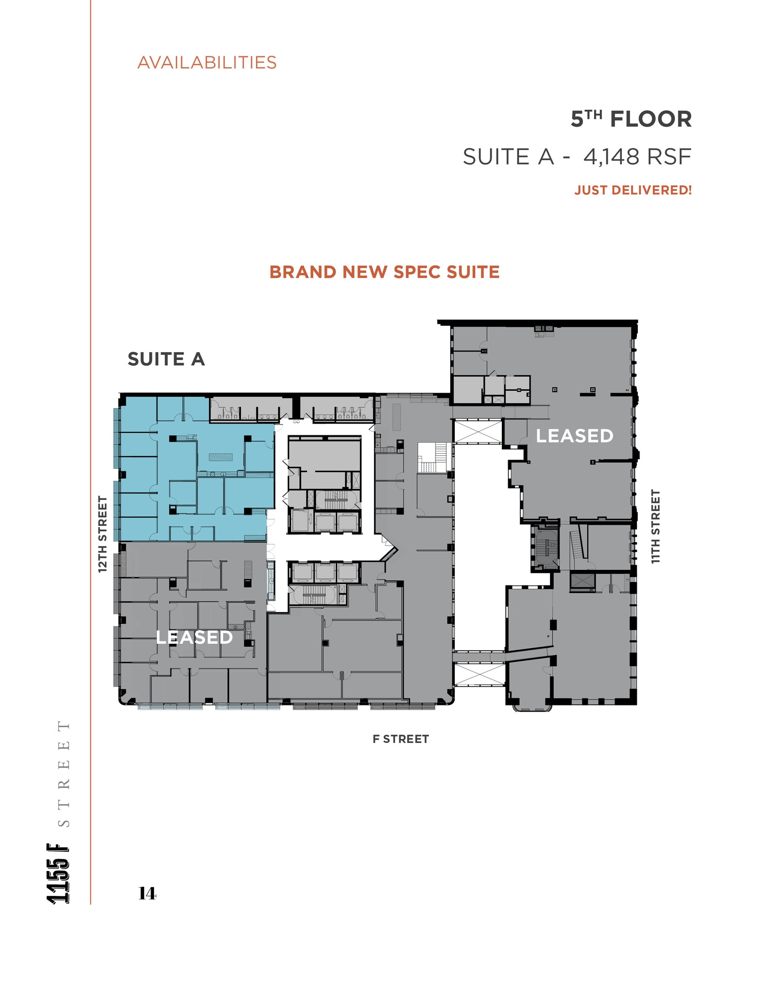 1155 F St NW, Washington, DC à louer Plan d’étage– Image 1 sur 7