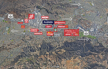 579-591 N Ventu Park Rd, Newbury Park, CA - VUE AÉRIENNE  vue de carte