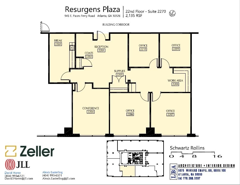 945 E Paces Ferry Rd NE, Atlanta, GA à louer Plan d’étage– Image 1 sur 1