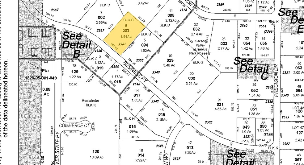2561 Business Pky, Minden, NV à louer - Plan cadastral – Image 2 sur 3
