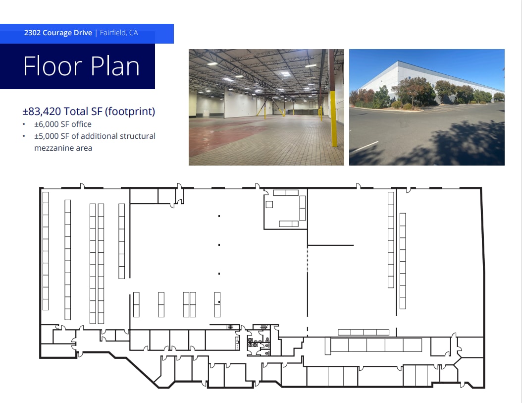 2302 Courage Dr, Fairfield, CA à louer Plan d’étage– Image 1 sur 2