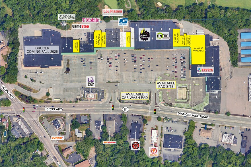 1500-1666 Diamond Hill Rd, Woonsocket, RI à louer - Photo de l’immeuble – Image 2 sur 3