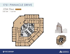 1751 Pinnacle Dr, McLean, VA à louer Plan d’étage– Image 1 sur 1