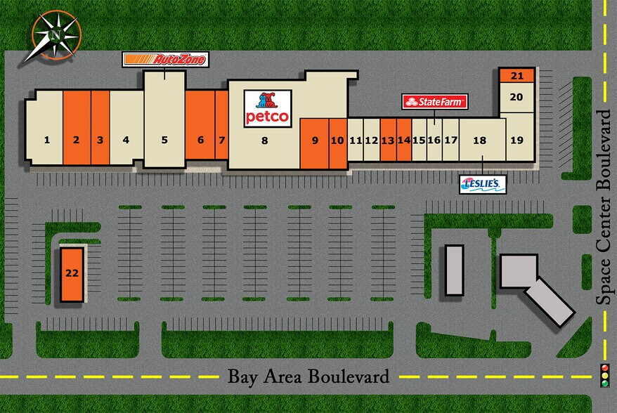 2402-2416 Bay Area Blvd, Houston, TX à louer - Plan de site – Image 2 sur 2