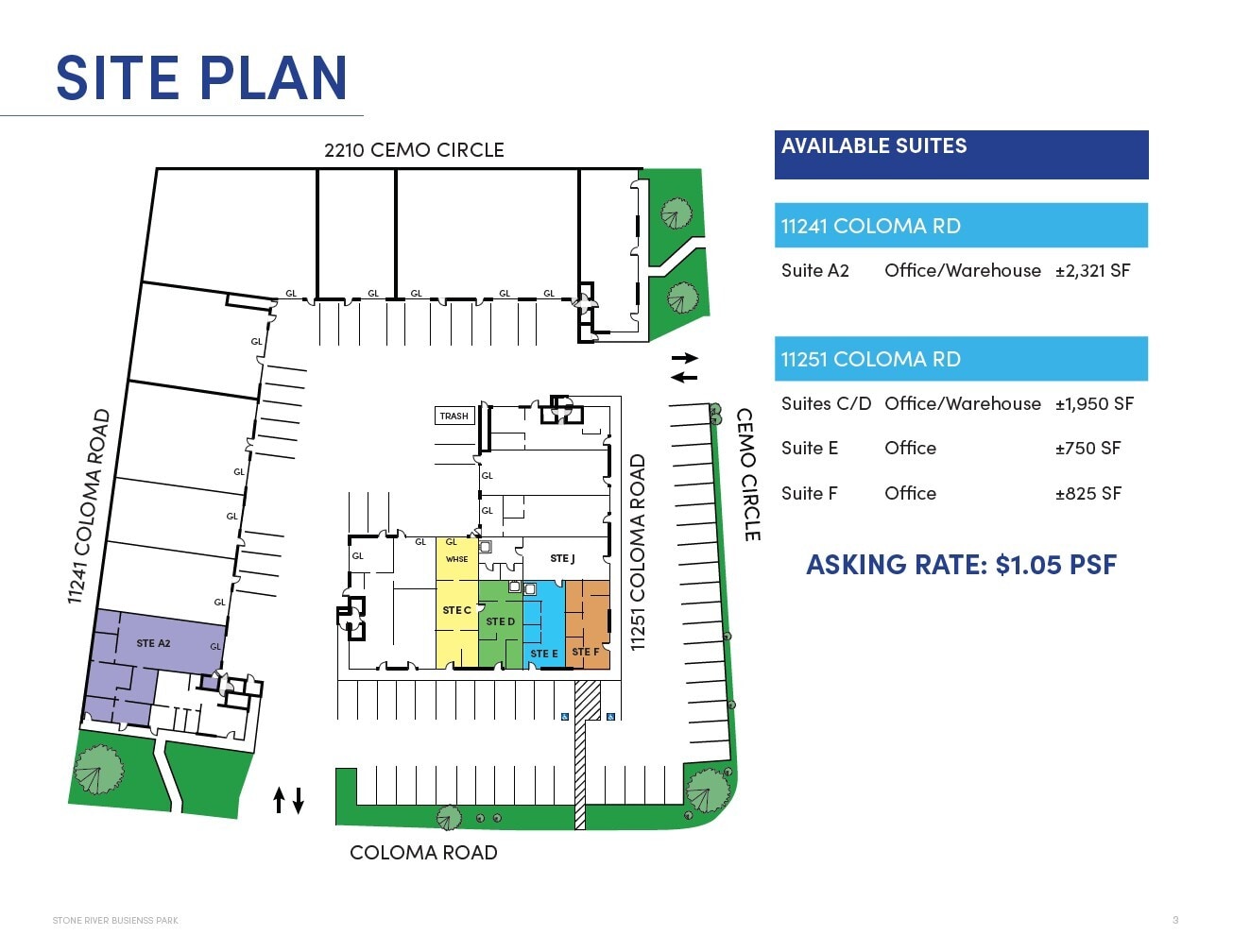 11251 Coloma Rd, Gold River, CA à louer Plan d’étage– Image 1 sur 1