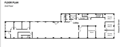 530 Howard St, San Francisco, CA à louer Plan d’étage– Image 1 sur 1
