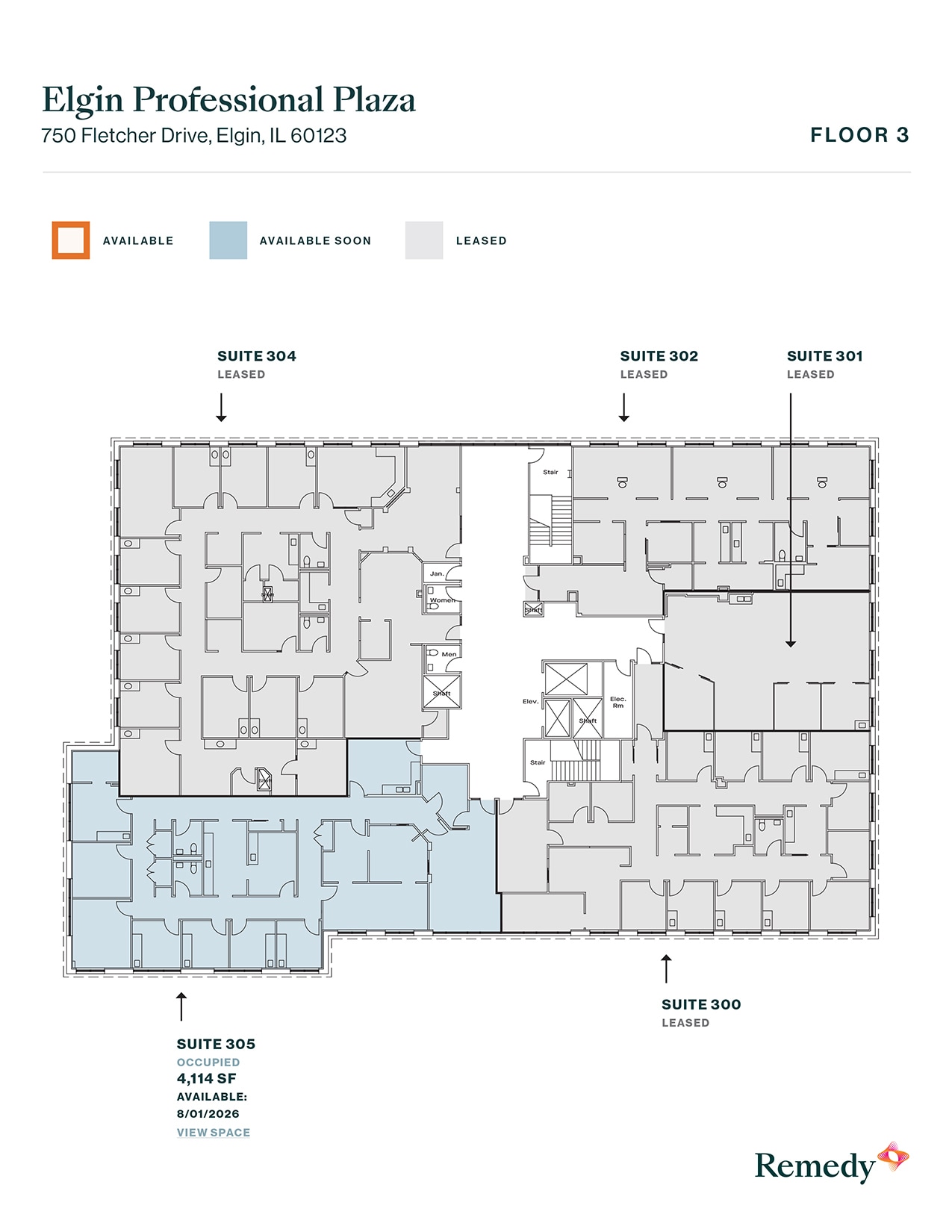 750 Fletcher Dr, Elgin, IL à louer Plan d’étage– Image 1 sur 1