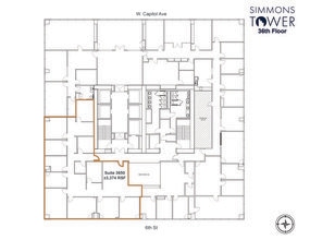 425 W Capitol Ave, Little Rock, AR à louer Plan d’étage– Image 1 sur 1