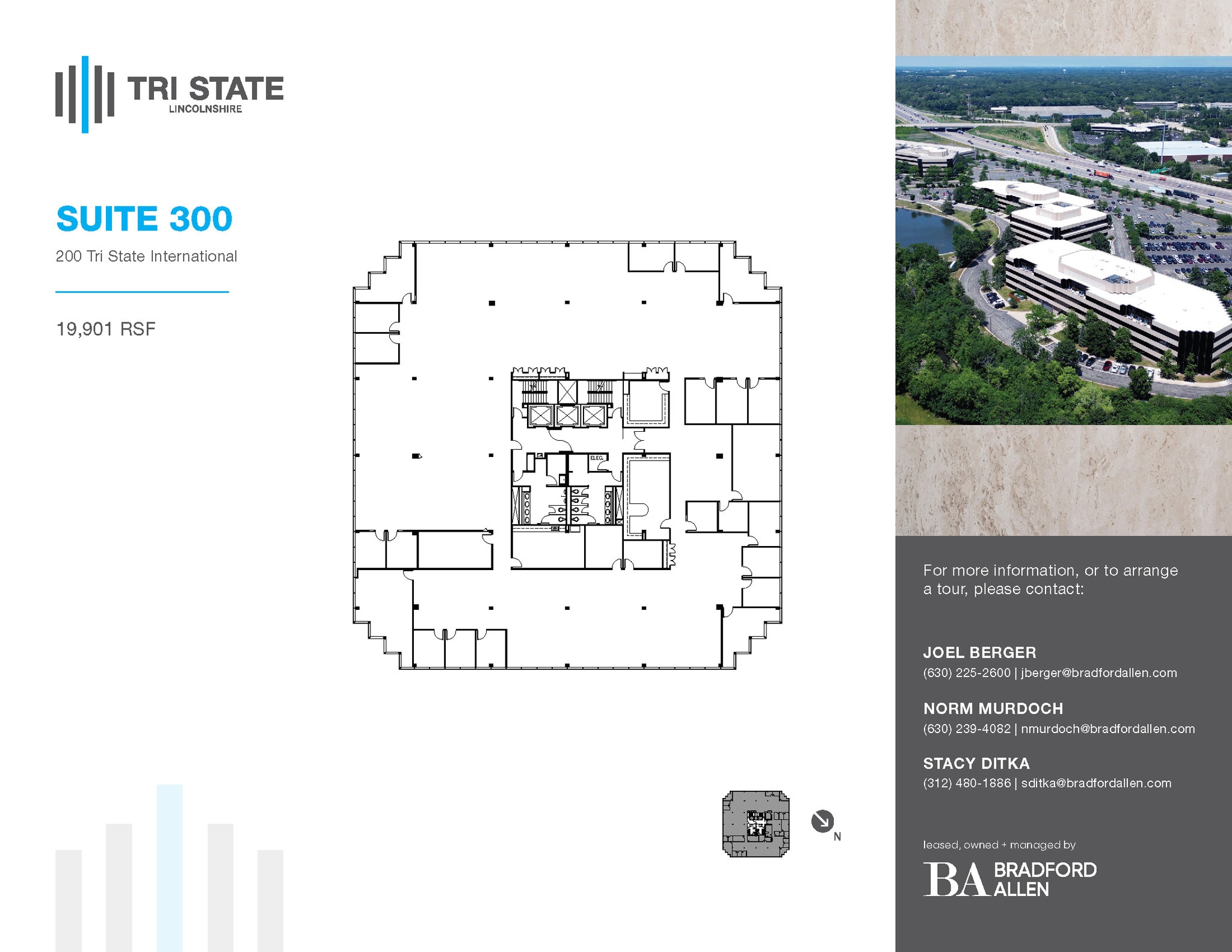 300 Tri State International, Lincolnshire, IL à louer Plan d’étage– Image 1 sur 1