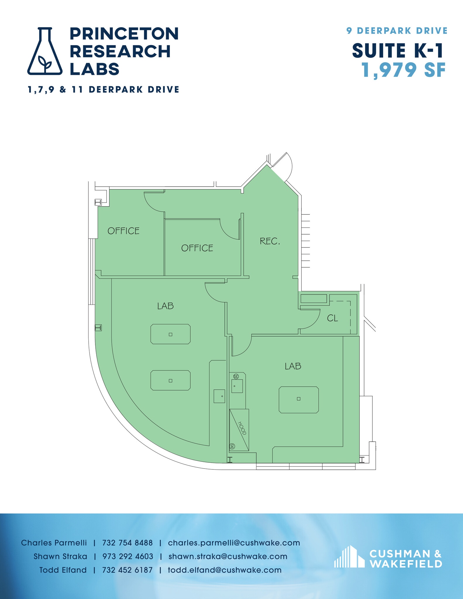 1 Deer Park Dr, Monmouth Junction, NJ à louer Plan d’étage– Image 1 sur 1