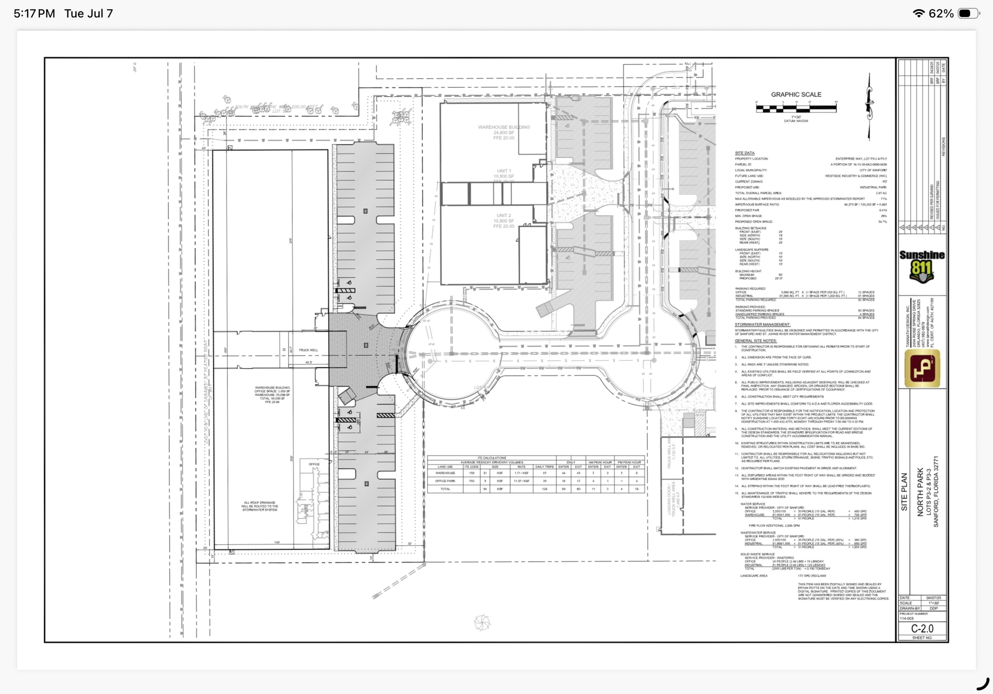 3882 Enterprise Way, Sanford, FL à louer Plan d’étage– Image 1 sur 1