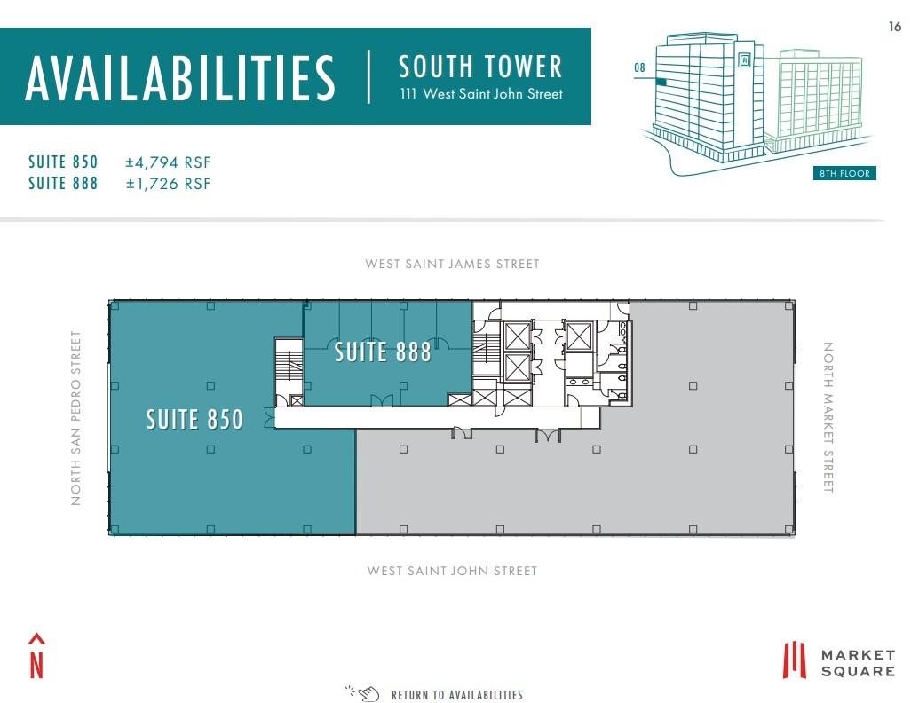 111 W Saint John St, San Jose, CA à louer Plan d’étage– Image 1 sur 1