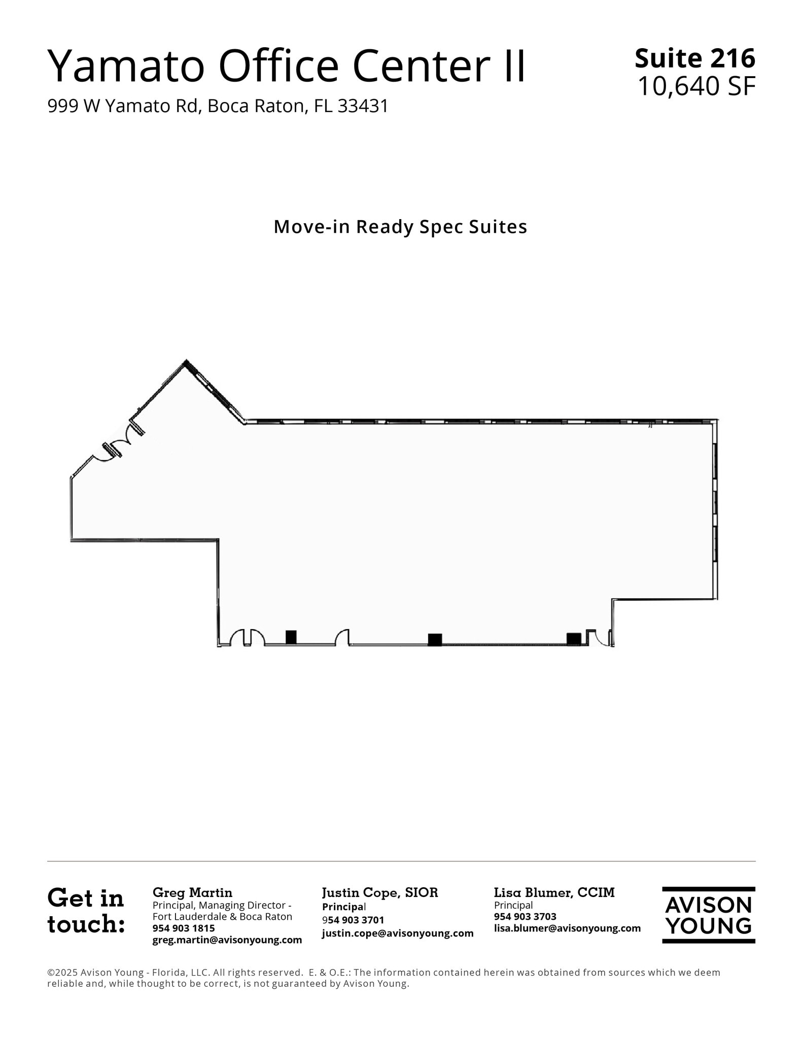 999-1001 W Yamato Rd, Boca Raton, FL à louer Plan d’étage– Image 1 sur 1