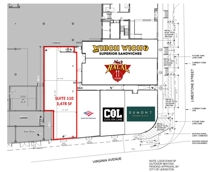 685 S Limestone, Lexington, KY à louer - Plan de site – Image 2 sur 5