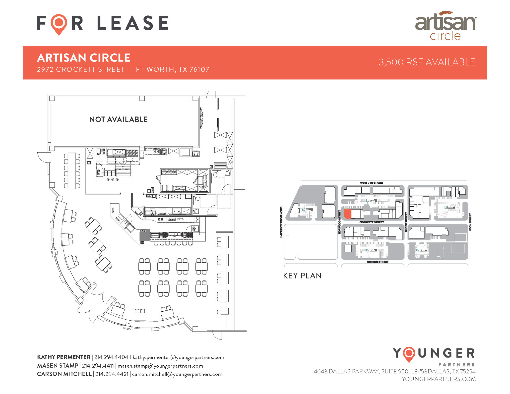 2973 W 7th St, Fort Worth, TX à louer Plan d’étage– Image 1 sur 2