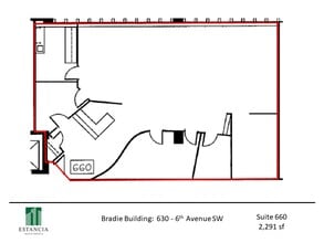 630 6th Ave SW, Calgary, AB à louer Plan d’étage– Image 1 sur 6