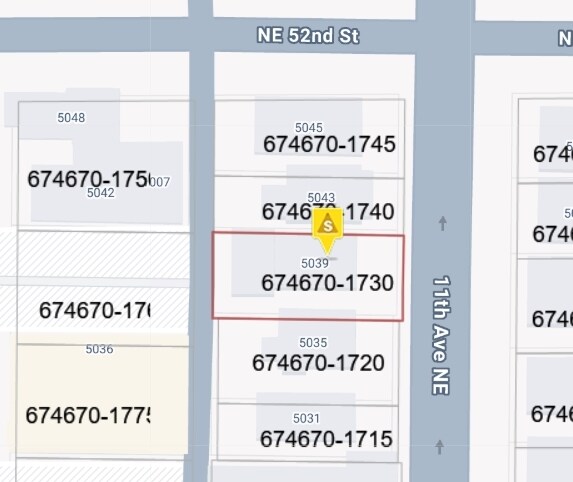 5039 11th Ave NE, Seattle, WA à vendre - Plan cadastral – Image 1 sur 1