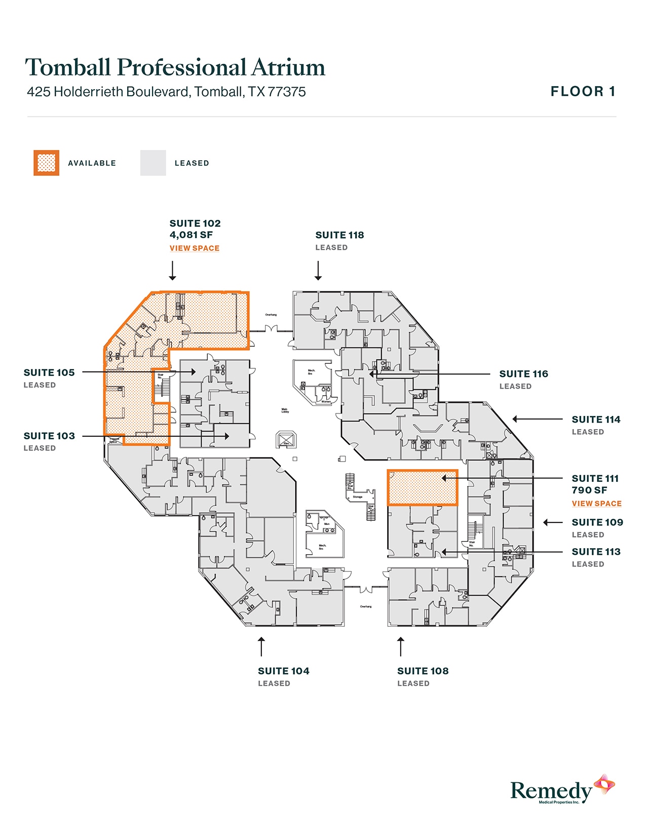 425 Holderrieth Blvd, Tomball, TX à louer Plan d’étage– Image 1 sur 1