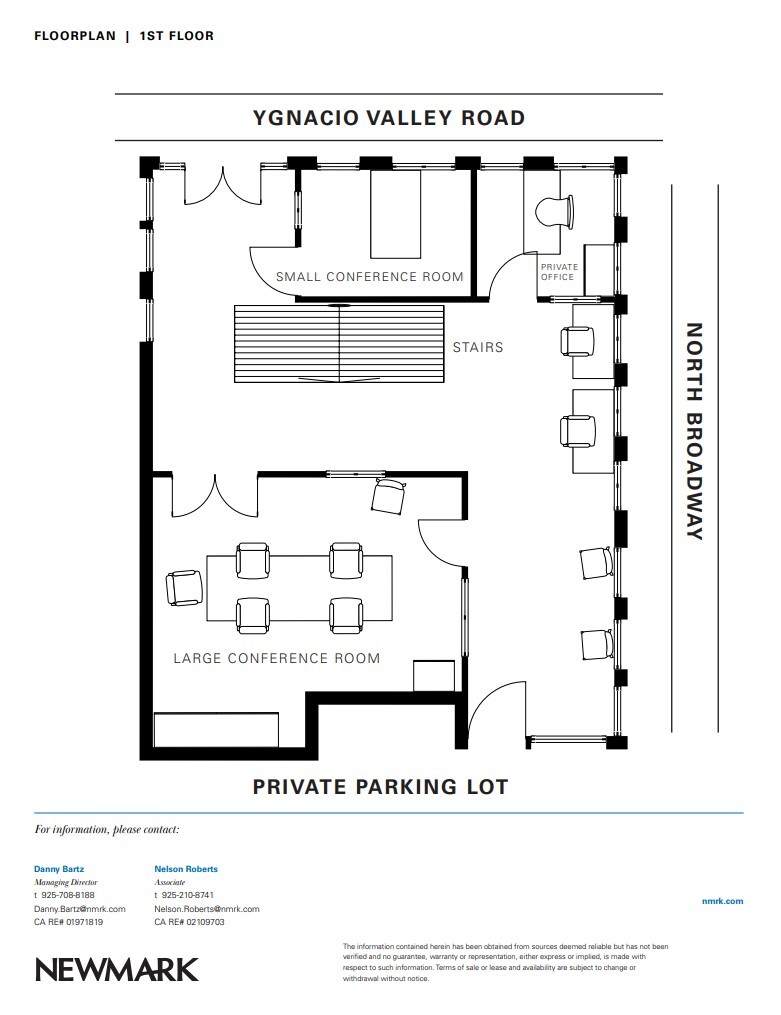 587 Ygnacio Valley Rd, Walnut Creek, CA à louer Plan d’étage– Image 1 sur 5