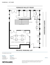 587 Ygnacio Valley Rd, Walnut Creek, CA à louer Plan d’étage– Image 1 sur 5